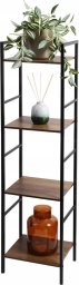 Metalowy regał do salonu z 4 półkami z MDF, 29,5 x 23,5 x 106,5 cm