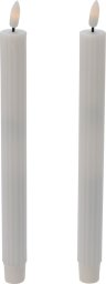 Woskowane świece stołowe z LED, 25 cm