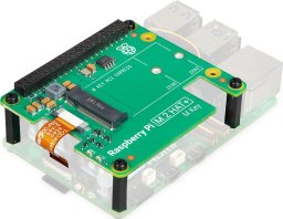 Raspberry Pi Raspberry Pi M.2 HAT+ – perdanga, skirta NVMe diskams ir M.2 priedams, skirta Raspberry Pi 5