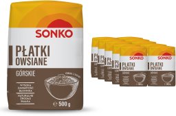 10x SONKO Płatki owsiane górskie 500g