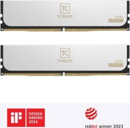 Team Group DDR5 - 64GB - 6400 - CL - 34 (2x 32 GB) dual kit, RAM (Kolor: BIAŁY, CTCWD564G6400HC34BDC01, T-CREATE EXPERT, AMD EXPO)