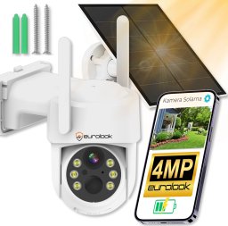 SOLARNA KAMERA WIFI 4MPX SMART ZEWNĘTRZNA OBROTOWA IP BEZPRZEWODOWA ALARM EUROLOOK K-11