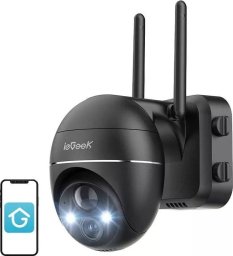 ieGeek Bezprzewodowa kamera zewnętrzna WiFi 3MP ZS-GX1S czarna