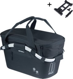 Basil Kosz na tylny bagażnik BASIL CLASSIC CARRY ALL ISO, MIK z adapterem do mocowania, 18L, Czarny (NEW 2025)