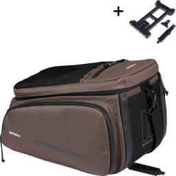 Basil Torba na bagażnik MOV TRUNK BAG, MIK z adapterem do mocowania, 10-26L, Wodoodporna, Brown (NEW 2025)