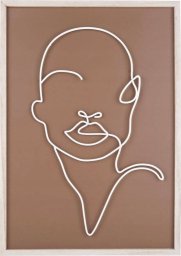 Dekoracja ścienna z metalowym motywem twarzy, ART LINE