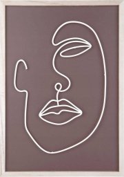 Dekoracja ścienna z metalowym motywem twarzy, ART LINE