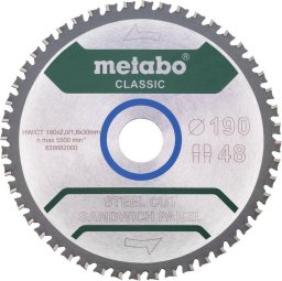 Pilarka tarczowa Metabo METABO CIRCULAR SAW FZ/FA 190x30x48z STEEL CUT/SANDWICH PANEL CLASSIC