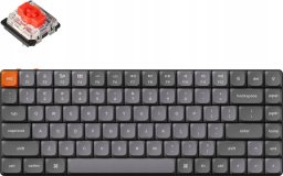 Keychron - K3 Max QMK/VIA Wireless Custom Mechanical Keyboard - Niskoprofilowa Bezprzewodowa Klawiatura Mechaniczna Białe Gateron Red