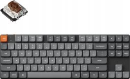 Keychron - K1 Max QMK/VIA Wireless Custom Mechanical Keyboard - Niskoprofilowa Bezprzewodowa Klawiatura Mechaniczna Białe Gateron Brown