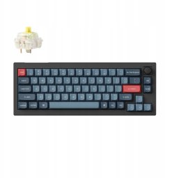 Keychron V2 Max QMK/VIA Wireless Custom Mechanical Keyboard Fully Assembled Knob / Carbon Black / Gateron Jupiter Banana