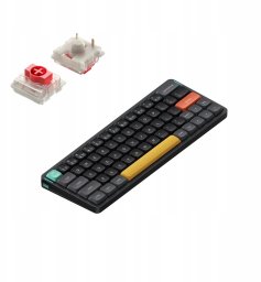Nuphy - Air60 V2 Wireless Mechanical Keyboard - Bezprzewodowa Klawiatura Mechaniczna Slim Basalt Black Red
