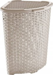 Kosz na pranie Katex narożny Rattan 52l beżowy