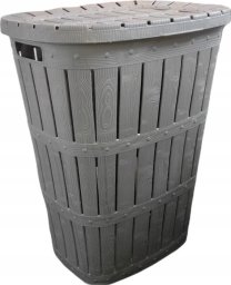 Kosz na bielizne 55 l WOOD - POPIEL