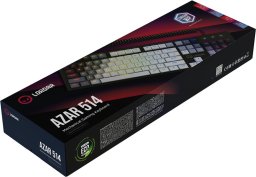 LORGAR Azar 514, Wired mechanical gaming keyboard, RGB backlight, 1680000 colour variations, 18 modes, keys number: 104, 50M clicks, linear dream switches, spring cable up to 3.4m, ABS plastic+metal, magnetic cover, 450*136*39mm, 1.17kg, white, EN+RU layo