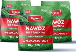 Wysokoazotowy nawóz do trawnika Vegano  wspierany naturą 3x8 kg