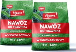 Wysokoazotowy nawóz do trawnika Vegano  wspierany naturą 2x8 kg