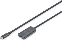 Kabel USB DIGIT USB-A - USB-C 5 m Czarny (DA-73110)