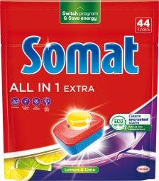 Somat All in 1 Extra Tabletki do zmywarki Lemon & Lime, 44 sztuki