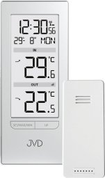 Termometr JVD T3348.2 sonda zewnętrzna zegar .