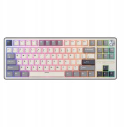 Royal Kludge RK R87 Pro - US išdėstymas - Chartreuse Switches - Pilkas (Pilka) Žaidimų Klaviatūra