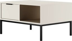 Stolik kawowy AUSTIN 80x60 biały/czarny KOCOT MEBLE
