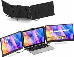 Maxfree S2 14" przenośny monitor do laptopa 1080p IPS rozszerzenie 13-16,5"