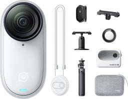 Zestaw podróżny Insta360 GO 3S Kamera sportowa 128GB 4K wodoodporna biała