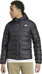 Kurtka męska adidas Essentials Light Down Hooded czarna HZ5723 2XL