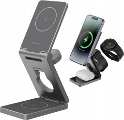 Ładowarka Vega Bezprzewodowa Ładowarka 3w1 QI MagSafe na Telefon Zegarek Słuchawki Proove / Titan Volt