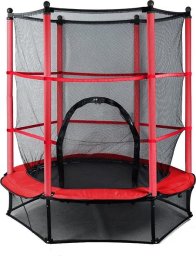 Trampolina ogrodowa z siatką ochronną dla dzieci batut 140 cm Deluxe Mini