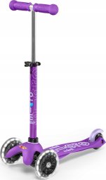 Micro Trójkołowa hulajnoga Maxi Deluxe LED PURPLE