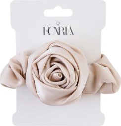 Gumka frotka z różą kremowa na plakietce GUM163K