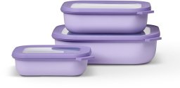 Mepal ZESTAW 3 MISEK CIRQULA PROSTOKĄTNA 500 1000 2000 NORDIC LILAC 106270074600