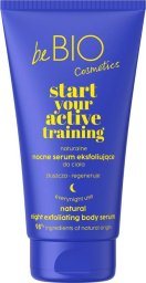 beBIO Start Your Active Training naturalne nocne serum eksfoliujące do ciała 150ml