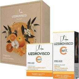 Uzdrovisko Pre-Age krem rozjaśniający antyoksydacyjny 50ml + serum na przebarwienia 30ml