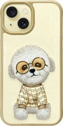 Nimmy iPhone 15 6.1" case khaki Glasses Cool Dog