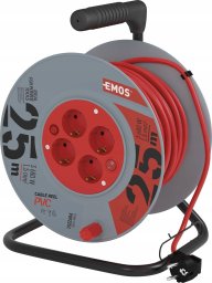 PVC Extension Cord Reel- 4 sockets, 25m, 1,5mm2 SCHUKO