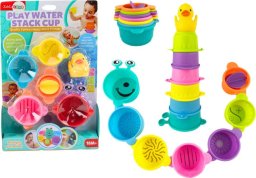 Zabawki Do Kąpieli Kubeczki Z Otworami Kaczka 8 El LEAN Toys