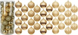 BOMBKA DEKORACYJNA PLASTIKOWA 6CM SET 35 SZT ZŁOTA