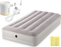 INTEX ŁÓŻKO MATERAC DMUCHANY 64177 99x191x30cm POMPKA USB