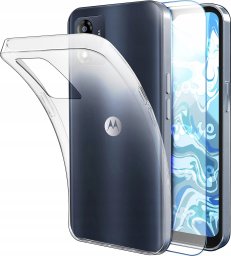 Hello Case Etui Do Motorola Moto E13 (Przezroczyste, Silikonowe, Ochronne) Szkło 9H
