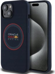 Red Bull RBHMP15S24SIILVR iPhone 15 6.1" Hard Case Navy Silicone Red Ring MagSafe