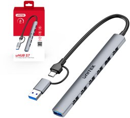 HUB USB Unitek H1209A 7x USB-A 2.0 3.0 (H1209AGY01)