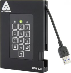 Apricorn Aegis Fortress 4 TB USB Typu-A 3.2 Gen 1 (3.1 Gen 1) Czarny