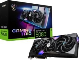 Karta graficzna MSI GeForce RTX 5080 Gaming Trio OC 16GB GDDR7 DLSS4