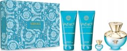 Zestaw Versace Pour Femme Dylan Turquoise woda toaletowa 100ml + woda toaletowa 5ml + zel pod prysznic 100ml + balsam do ciala 100ml
