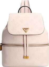 Guess, Helaina, Polyurethane, Textile Backpack, Light Pink, Lined Compartment, 03320, For Women, 24 x 30 x 13 cm For Women