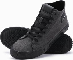 Męskie buty trampki canvas z wysoką cholewką czarne V1 OM-FOTH-0186 44