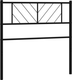 Metalowe wezgłowie, czarne, 107 cm